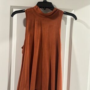 Brown suede top